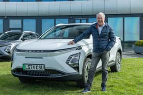 Scotsman contributor Jim McGill poses with the Omoda E5