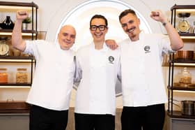 Masterchef: The Professionals finalists: Dan, Chiara and George. 