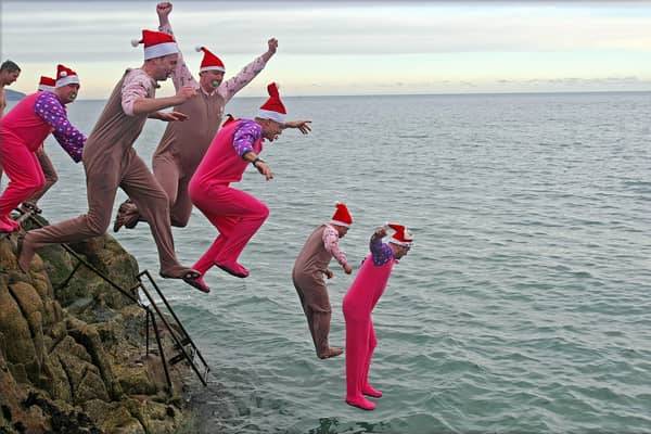A cold water Christmas Day swim in Ireland. 