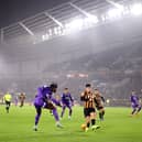 Kwadwo Baah crosses the ball for former Celtic youngster Rocco Vata to score. Cr: Getty Images.