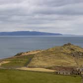 A view from Torr Head on the north Antrim coast looking over the Straits of Moyle towards the tip of the Mull of Kintyre in south-west Scotland. The fishing boat got into difficulty off Mull. Picture: PA