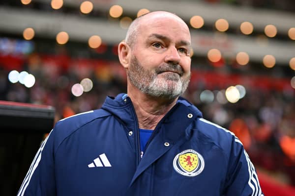 Steve Clarke's Scotland have been drawn against Portugal or Denmark, Greece and Belarus in qualifying for the 2026 World Cup. Pic: Rafal Oleksiewicz/PA Wire.
