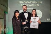 McLaren Packaging receiving the Innovation in Packaging accolade at the Spirit Business Awards 2024.  