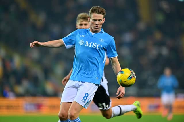 Scotland midfielder Scott McTominay helped Napoli win 3-1 at Udinese.