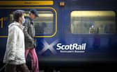 Commuters and travellers at Edinburgh's Waverley Station