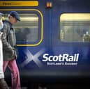 Commuters and travellers at Edinburgh's Waverley Station