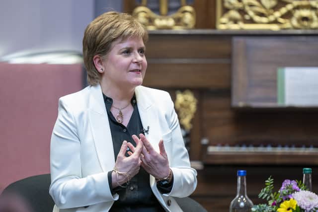 Former first minister Nicola Sturgeon during a devolution event in Edinburgh in May