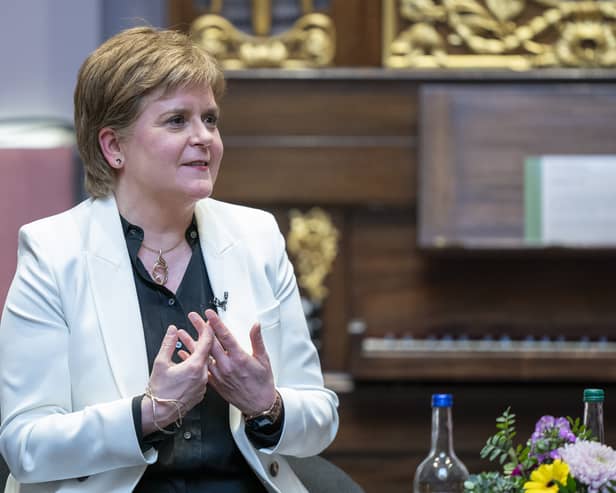 Former first minister Nicola Sturgeon during a devolution event in Edinburgh in May