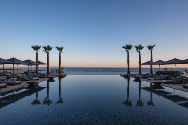 The infinity pool at the Amara Hotel, Limassol, Cyprus