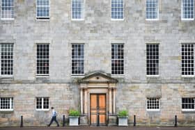 One of the buildings of the Gordonstoun School, in Elgin, where King Charles III was a pupil. Picture: Andy Buchanan/AFP via Getty Images