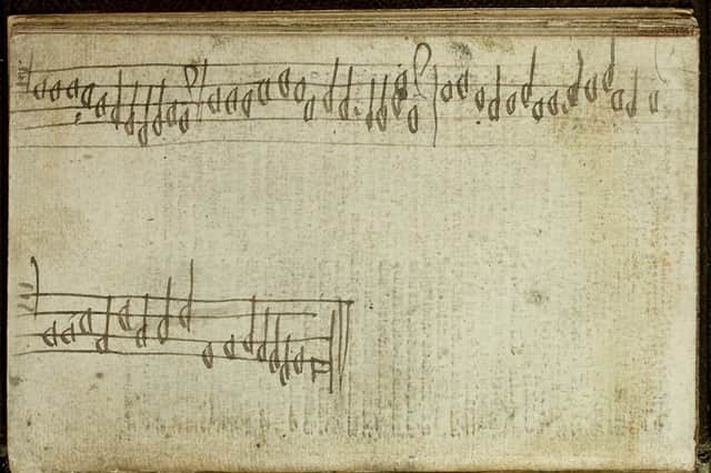 A fragment of ‘lost’ music found in the pages of Scotland’s first full-length printed book is providing clues to what music sounded like five centuries ago.