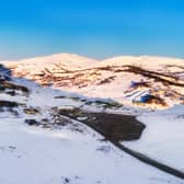 Sunrise over Perisher Ski Resort in Australia.