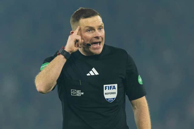 Referee John Beaton during the Premier Sports Cup final between Celtic and Rangers at Hampden. (Photo by Craig Foy / SNS Group)