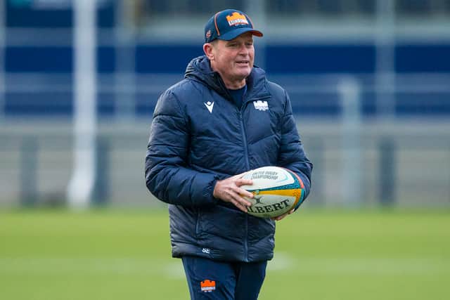 Edinburgh head coach Sean Everitt during a training session at The Hive on Tuesday. (Photo by Ewan Bootman / SNS Group)