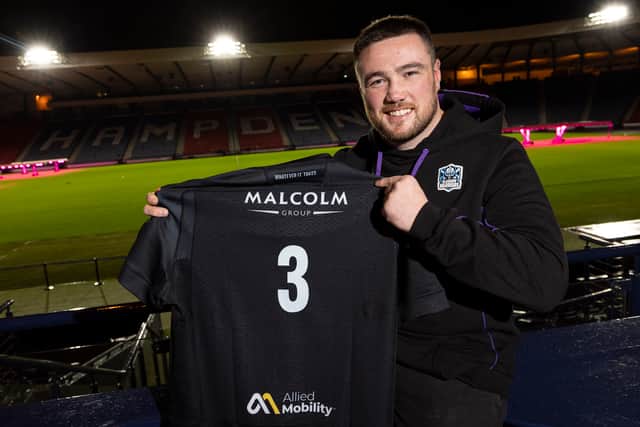 Zander Fagerson, pictured at Hampden Park ahead of the 1872 Cup match against Edinburgh, has signed a new multi-year deal with Glasgow Warriors. (Photo by Ross MacDonald / SNS Group)