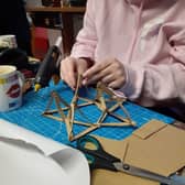 Chrissie working on a project at Creative Natives.