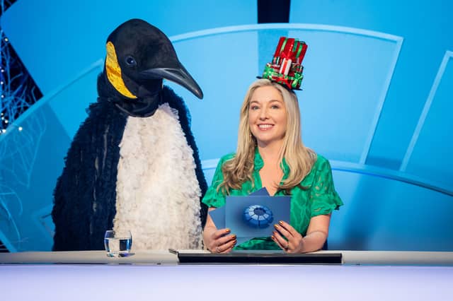 A festive Victoria Coren Mitchell.