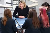 Education Secretary Jenny Gilruth meets pupils at Madras College in St Andrews earlier this year (Picture: Jeff J Mitchell)
