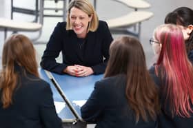 Education Secretary Jenny Gilruth meets pupils at Madras College in St Andrews earlier this year (Picture: Jeff J Mitchell)