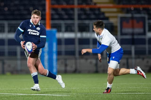 Ollie Smith played for Emerging Scotland against Italy U23 following a long injury absence.