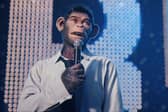Robbie Williams as a chimpanzee in 'Better Man'.