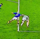 Celtic defender Liam Scales’ challenge on Rangers winger Vaclav Cerny that has caused so much controversy.