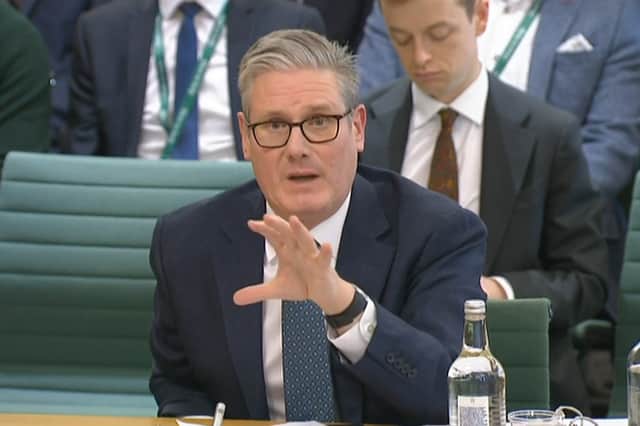 Prime Minister Sir Keir Starmer appearing before the Liaison Committee at the Houses of Parliamen