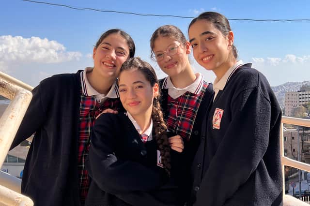 Grade 11 pupils from the Terra Sancta School for Girls Sisters of St Joseph in Bethlehem