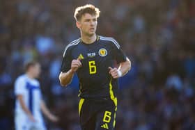 Scotland's Kieran Tierney in action during an International Friendly match between Scotland and Finland at Hampden Park. Cr: SNS Group.