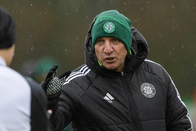 Celtic manager Brendan Rodgers during a training session at Lennoxtown Training Centre on December 20, 2024. (Photo by Craig Williamson / SNS Group)