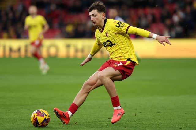 Rocco Vata in action for Watford. Cr: Getty Images.