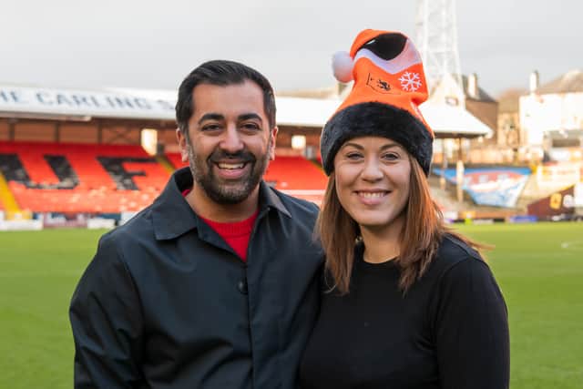 Nicky Reid with former First Minister Humza Yousaf at the Festive Friends event hosted by the SPFL Trust at Dundee United FC last year.