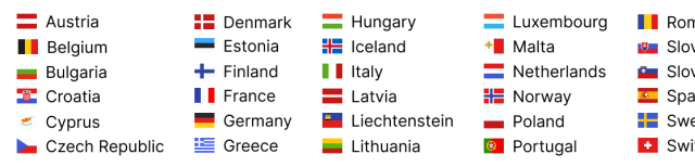 The countries affected by the changes.
