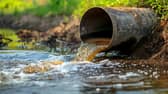 A motorway slip road has been closed due to the burst sewage main
