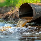 A motorway slip road has been closed due to the burst sewage main