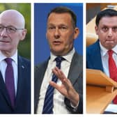 John Swinney, Russell Findlay and Anas Sarwar