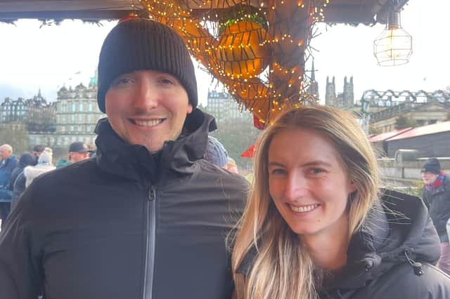 Joe Mayo and Niamh Dooley travelled from New York to spend Hogmanay in Edinburgh.