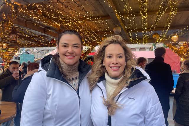 Newly-married Brazilian couple Alessandra Torquetti and Ana Couri decided to visit Edinburgh for Hogmanay as part of a European honeymoon