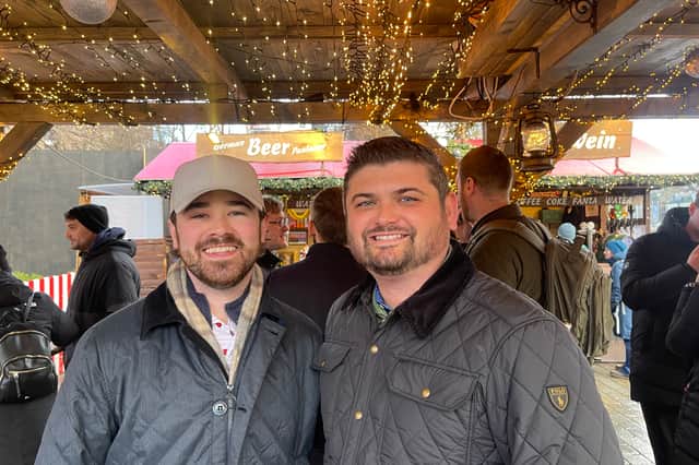 Harrison Leggate and Brian Donovan travelled from Houston, in Texas, to spend Hogmanay in Scotland.