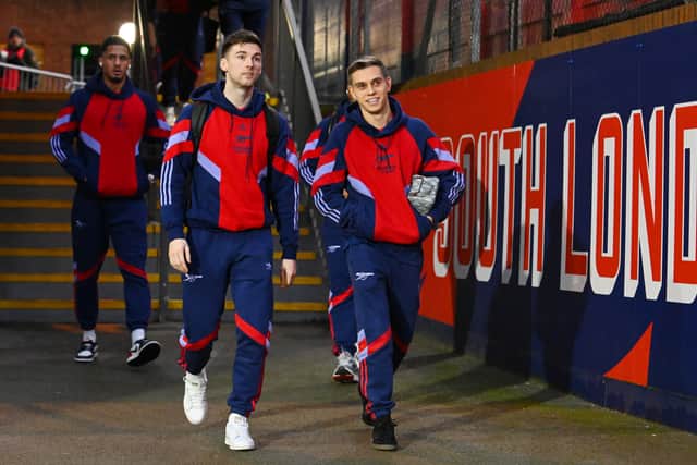 Kieran Tierney, left, is said to be not in Arsenal's long-term plans.