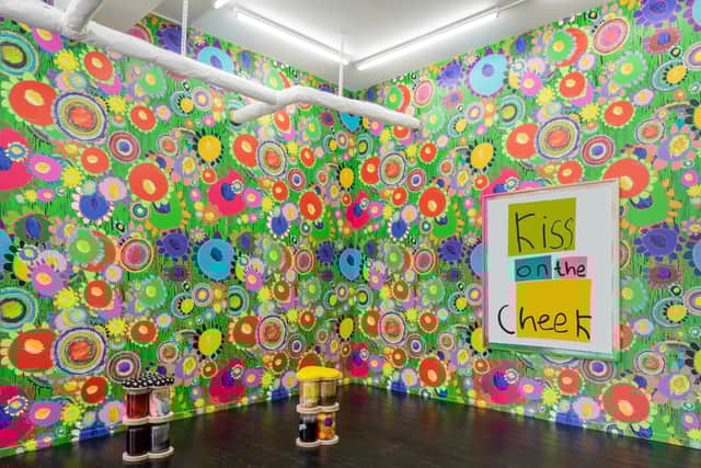 Installation view of Dirty Dancing Flowers by Leanne Ross