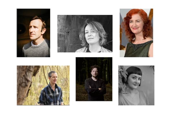 Authors with new books out in 2025 include (clockwise from top left) Robert Macfarlane, Eimear McBride, Emma Donoghue, Kirsty Logan, Ewan Morrison and Geoff Dyer
