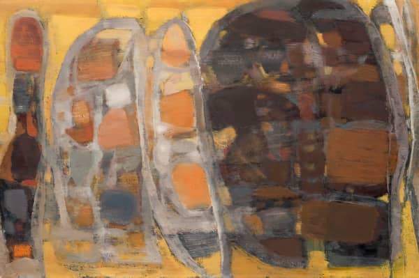 Untitled, 1961, Oil on Board, Bet Low