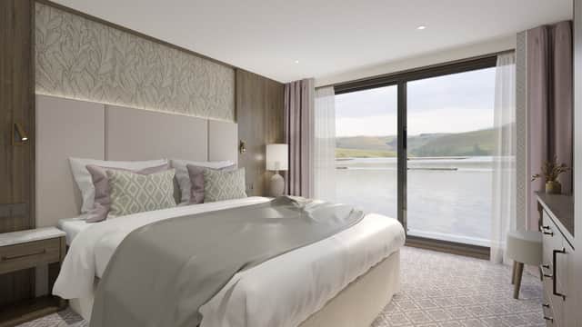 Relax in an elegant suite or cabin