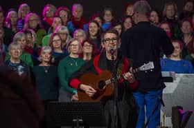 Karine Polwart and the Come Away In choir at St Giles’ Cathedral, Edinburgh