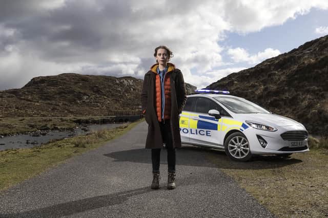 Sorcha Groundsell plays police family liaison officer Kat Crichton in new BBC murder mystery series An t-Eilean, which was filmed on Lewis and Harris. Picture: Black Camel Pictures/BBCAlba/John Maher