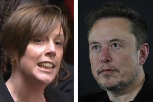 Jess Phillips and Elon Musk