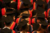 A general view of a university graduation ceremony
