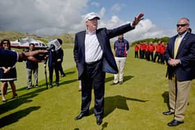 Donald Trump at his Aberdeenshire golf resort in 2016