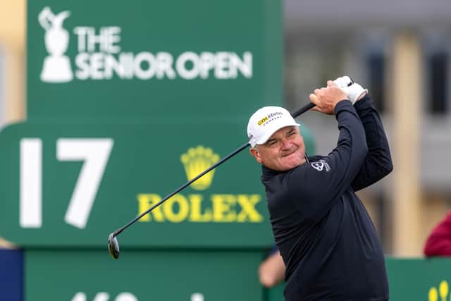 Paul Lawrie, pictured in action during last year’s event, will be spearheading the Scottish challenge in the 2025 Senior Open at Sunningdale